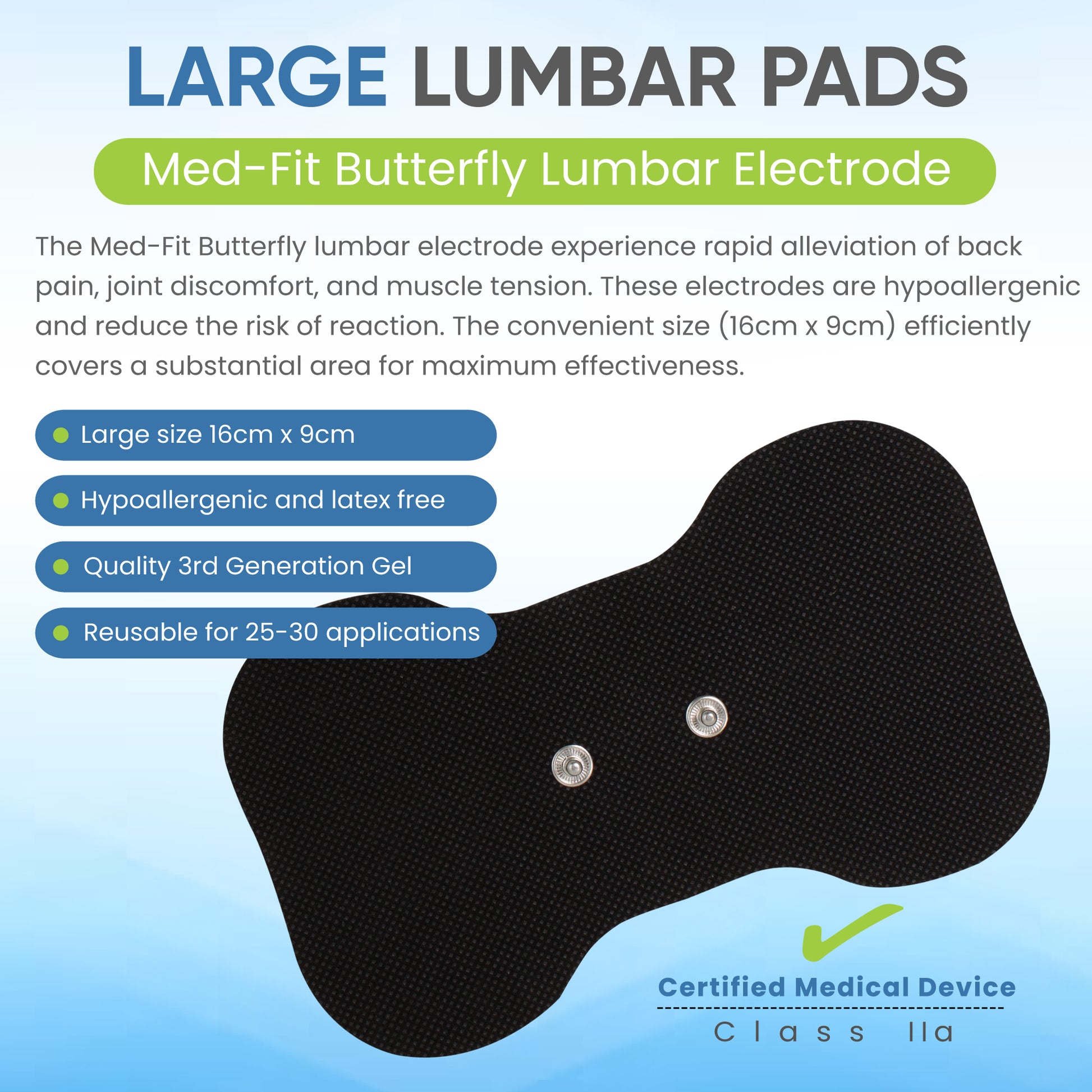 Butterfly Wireless TENS Electrodes