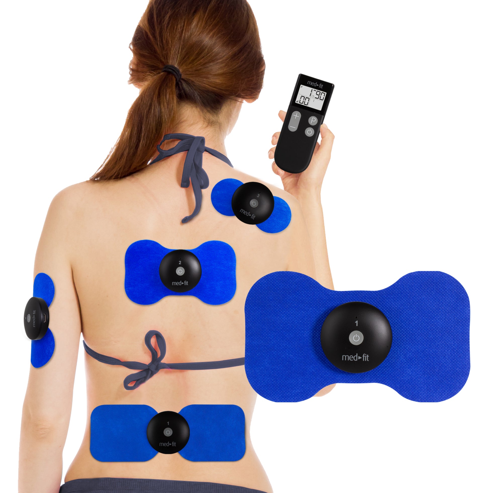 Med-Fit Wireless 4 Channel TENS & EMS Machine | Premium Electrodes