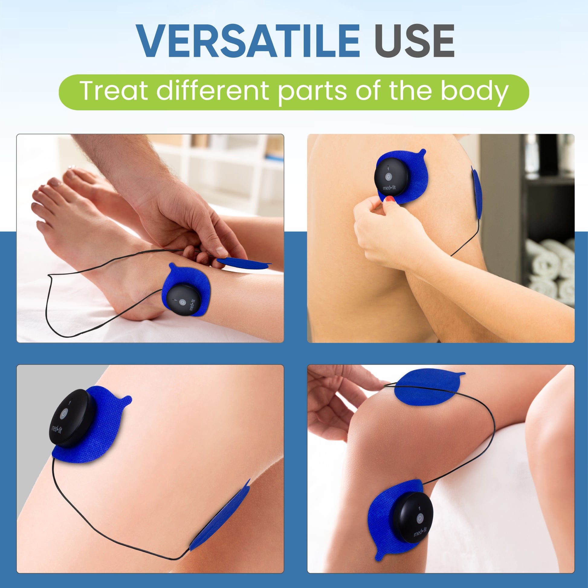 Blue Dual Wireless Tens Electrodes