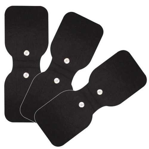 Black Large Lumbar Electrodes 21 x 8cm - Wireless