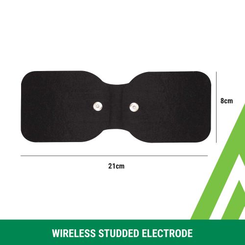 Black Large Lumbar Electrodes 21 x 8cm - Wireless