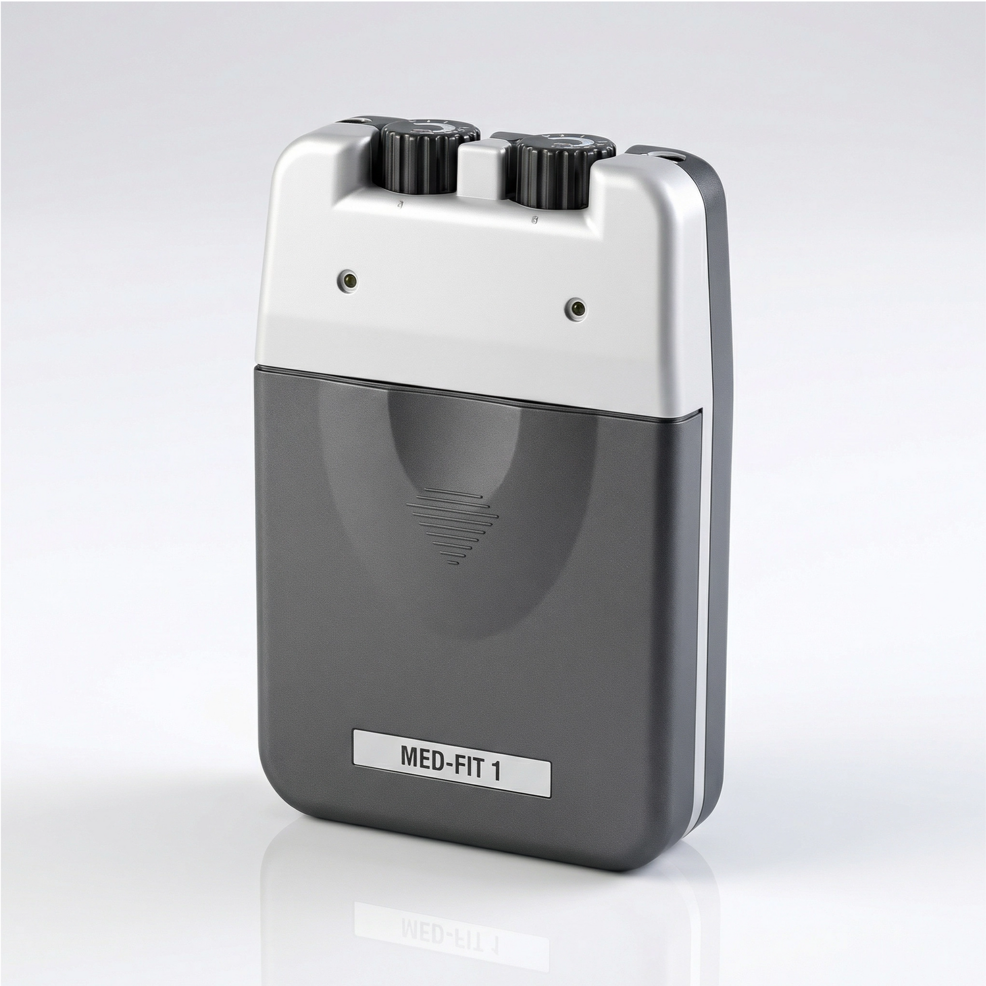 Medical device labeled 'MED-FIT 1' on a white background