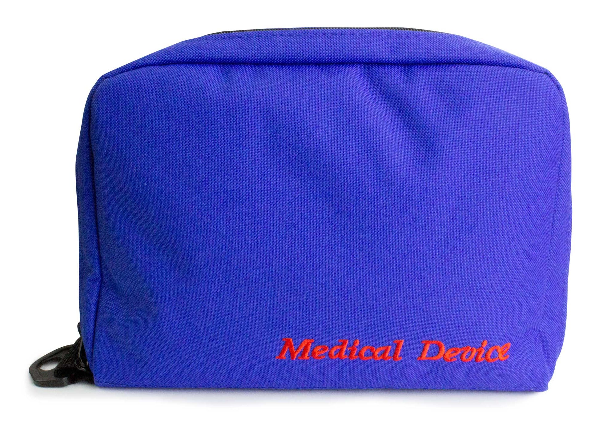 Blue pouch with 'Medical Device' text on a white background
